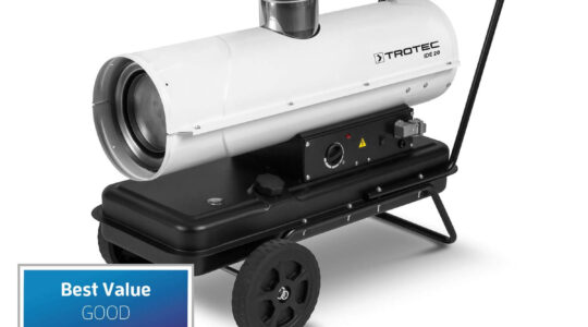 IDE 20 Diesel-Fueled Hot Air Blower: an affordable and reliable heating solution for flexible use in workshops, warehouses, or construction sites.