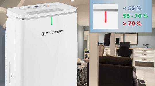 The convenient TTK 72 E dehumidifier—a reliable way to keep your home and office spaces dry!