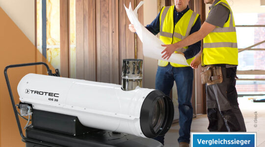 IDE Series Diesel-Fueled Heat Blower from Trotec – Awarded “Best-Selling” by vergleich.org