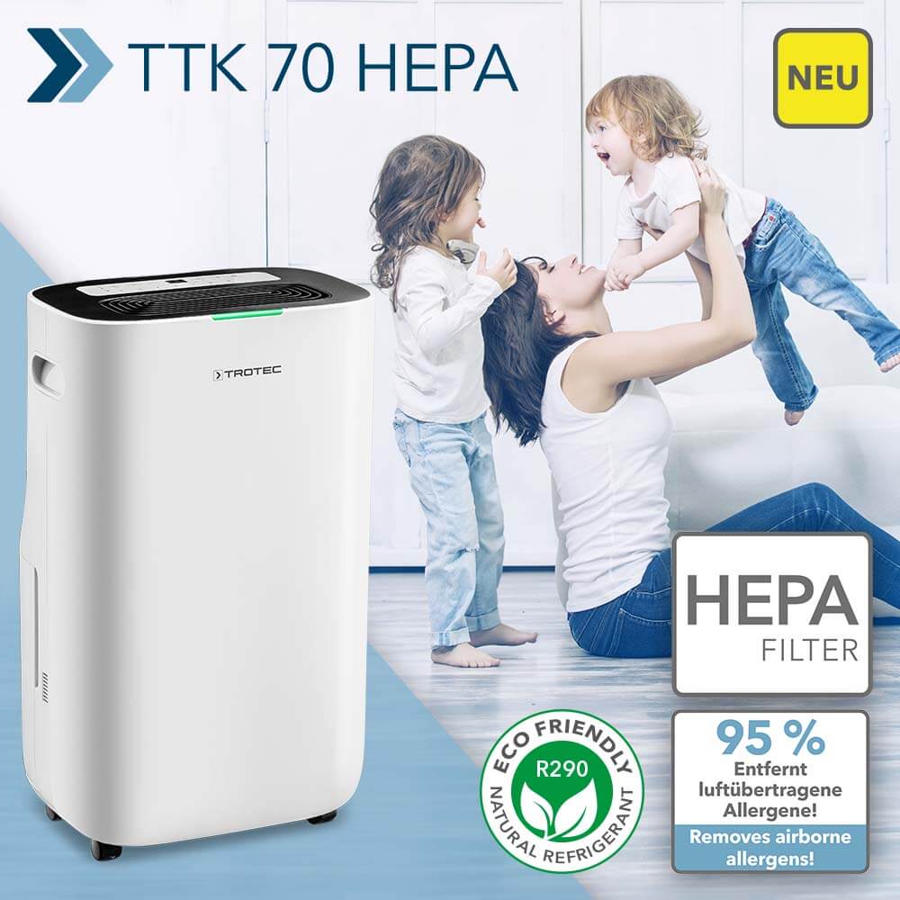 You are currently viewing UUS TTK 70 HEPA filtriga õhukuivati ​​ja õhupuhasti: 24 l õhukuivati ​​kaitseb 95% viiruste, hallituse, peentolmu eest
