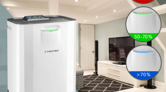 TTR 57 E Comfort Dehumidifier: Dries even unheated basements and garages at temperatures as low as 1 °C, with a capacity of up to 9 liters per day—now available again!