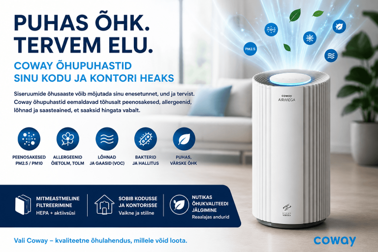 Õhusaaste siseruumis – kuidas parandada siseõhu kvaliteeti Coway õhupuhastitega?
