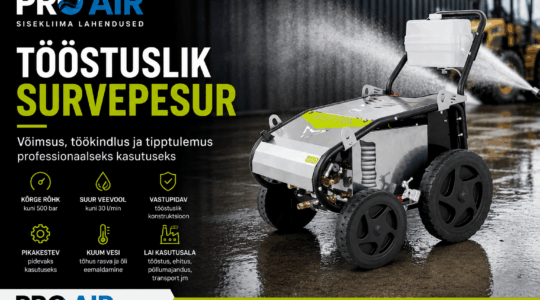 Tööstuslik survepesur – millal on vaja professionaalset lahendust?