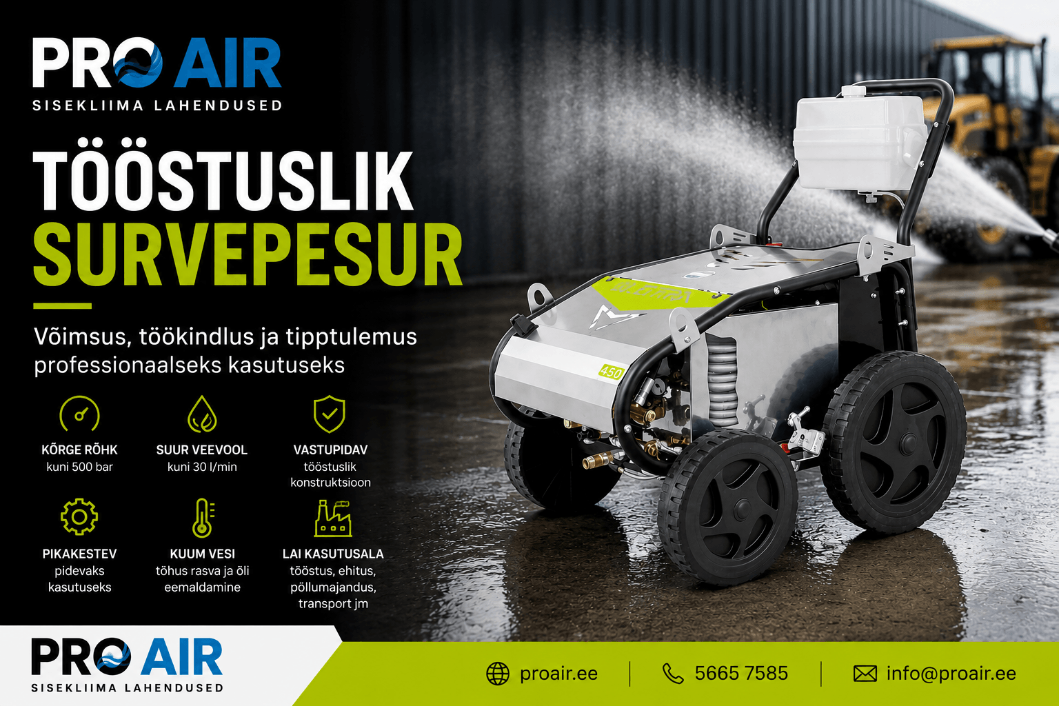 Toostuslik-survepesur-millal-on-vaja-professionaalset-lahendust? Tööstuslik survepesur – millal on vaja professionaalset lahendust?
