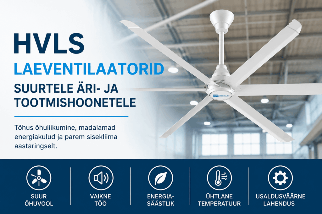 Miks valida HVLS laeventilaator suurde ärihoonesse või tootmisruumi?