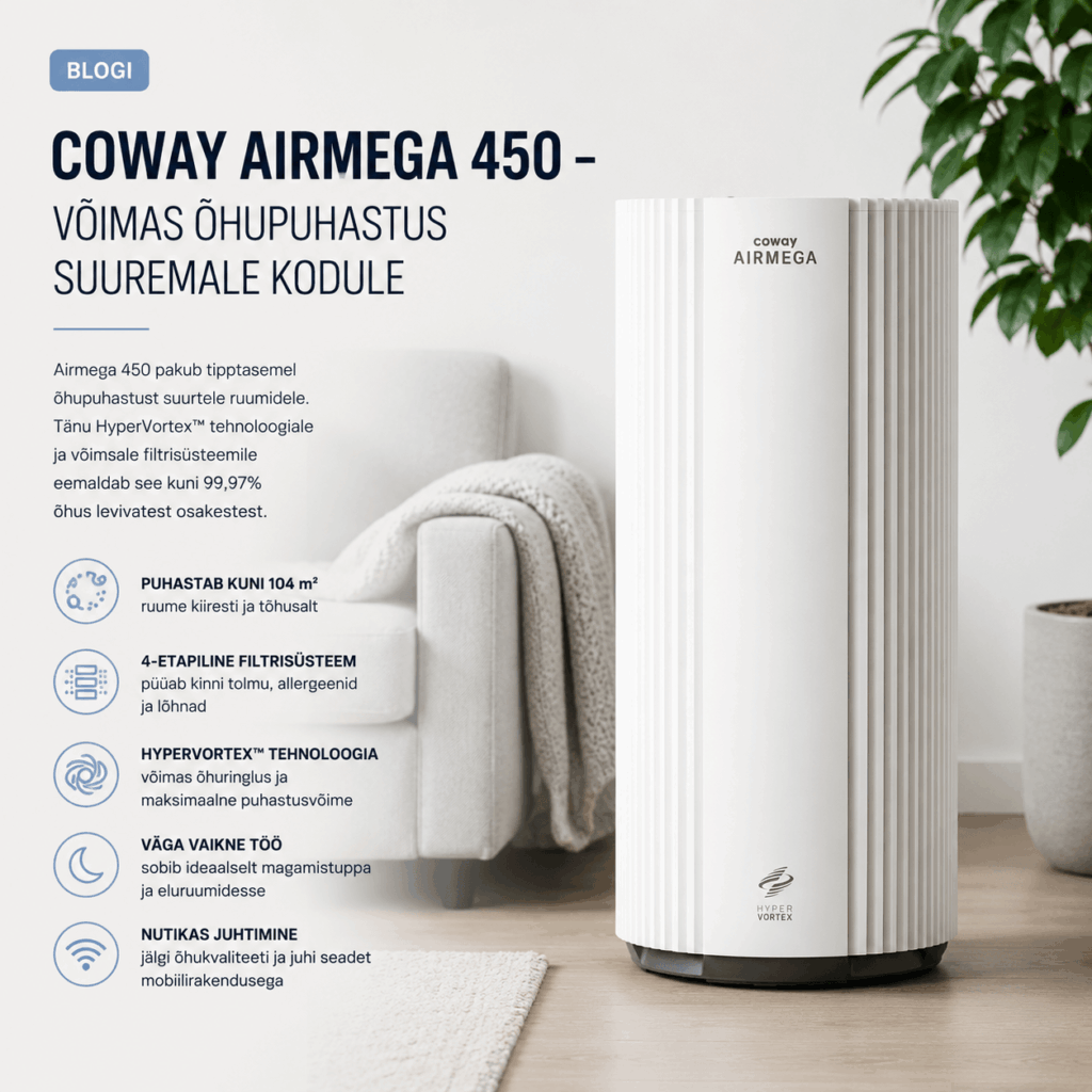 Coway Airmega 450 – miks valida see õhupuhasti teiste õhupuhastajate ees asemel?