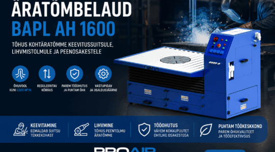 Äratõmbelaud keevitamiseks ja lihvimiseks – miks on see üks olulisemaid investeeringuid töökeskkonna ohutusse?