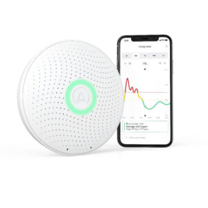 Airthings siseõhu kvaliteedi (IAQ) mõõtejaam Wave Plus (Radoon, CO2, temp,LOÜ(TVOC),RH%,õhurõhk)