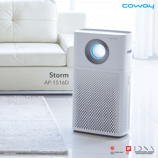 Võimas tippklassi antiallergiline õhupuhastaja Coway Storm 492 m³/h kuni 100m² - Pilt 4