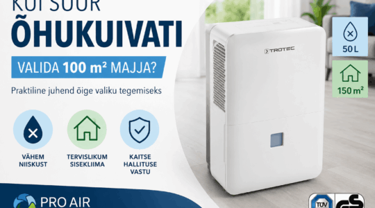Kui suur õhukuivati valida 100 m² majja?