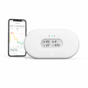Airthings View Plus Indoor Air Quality (IAQ) Monitoring Station: CO2, radon, PM, VOC, temperature, relative humidity (RH%), and air pressure