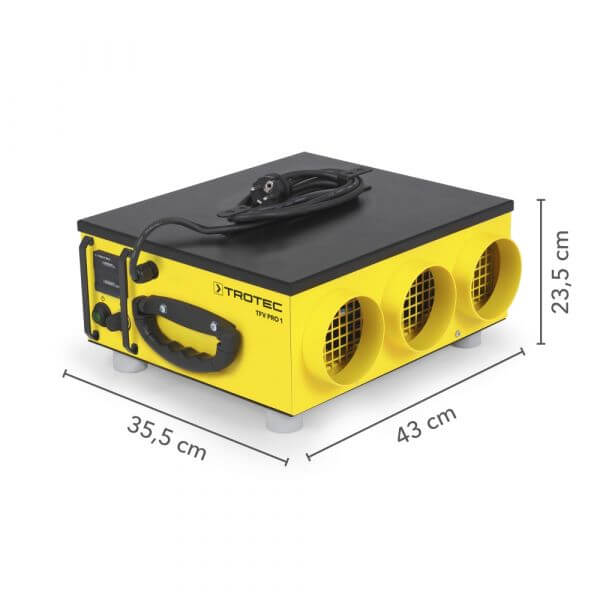 Põrandakatete kuivatamise ventilaator TFV Pro 1 1250 m3/h - Pilt 2