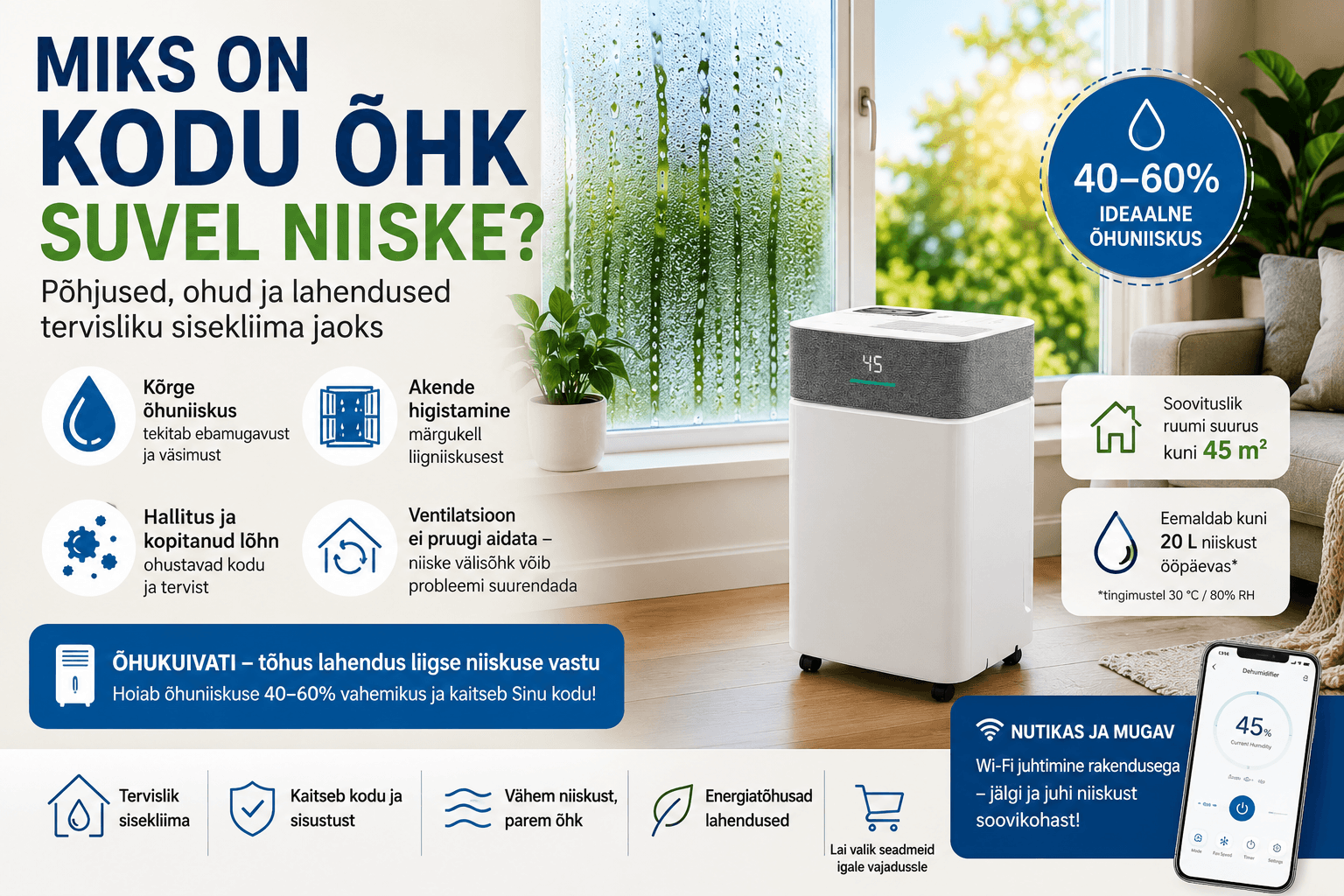 Ohukuivati-koju Miks on koduõhk suvel niiske