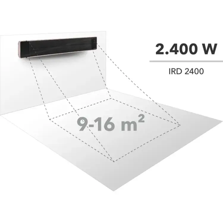 Tume infrapuna küttepaneel IRD 2400 800-2400W - Pilt 6