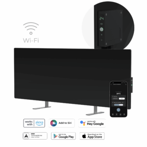 Infrapuna kütteseade AENO Premium LED Eco Smart Heater must/valge/hall