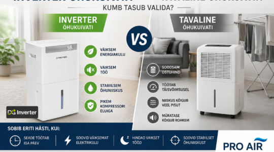 Inverter õhukuivati vs tavaline õhukuivati – kumb tasub valida?