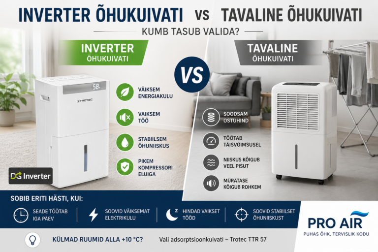 Inverter õhukuivati vs tavaline õhukuivati – kumb tasub valida?