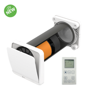 O.ERRE GHOST-U 160 ACTIVE lokaalne rekuperaator – 60 m³/h, Turbo 90 m³/h