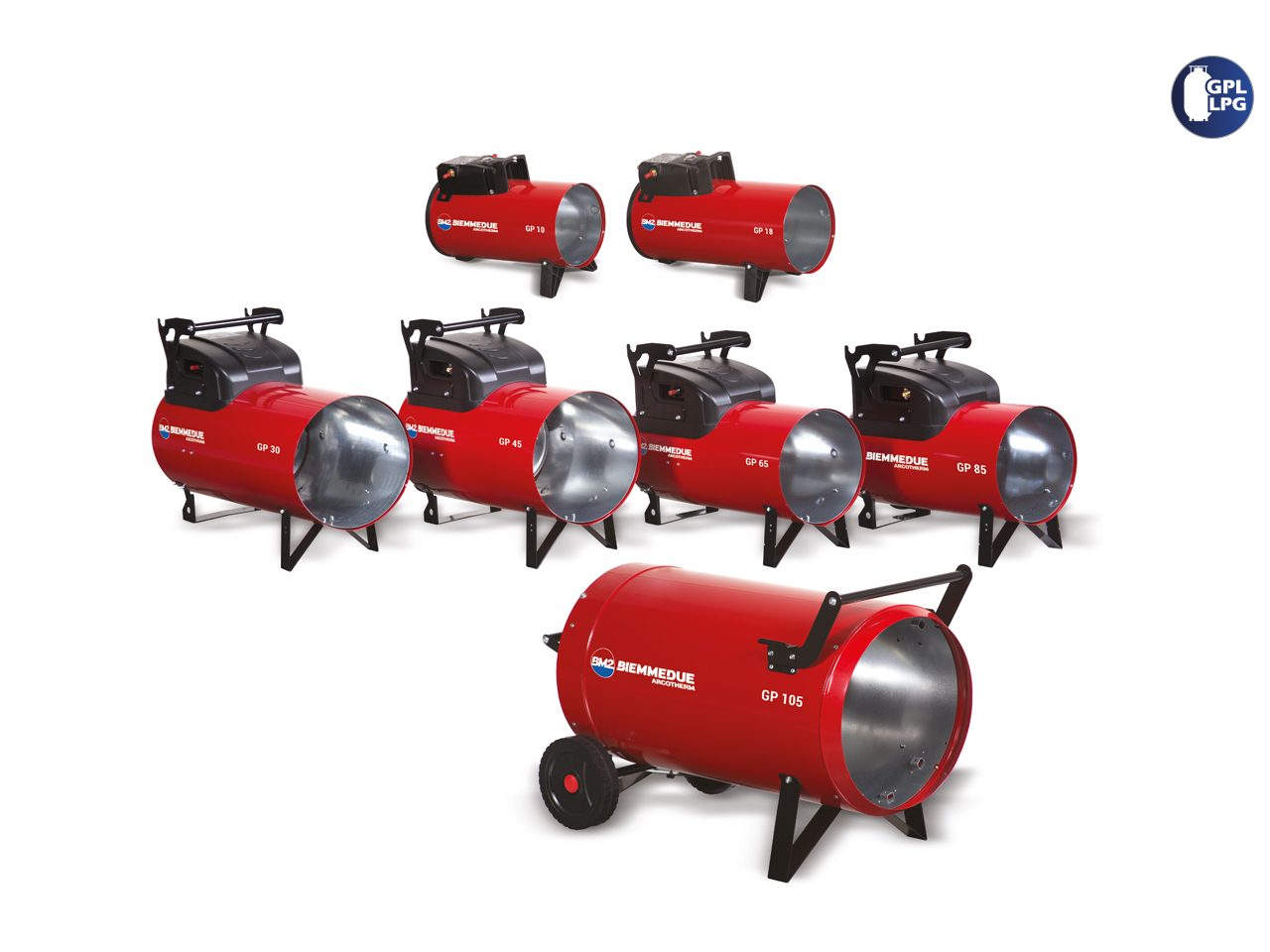 Biemmedue Arcotherm GP 105A mobile lpg direct fired space heaters (automatic)