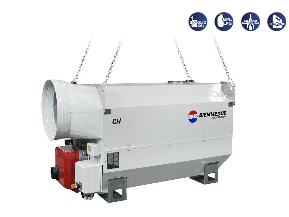 Biemmedue Arcotherm CH 100 indirect combustion heavy duty suspended space heaters - Image 2