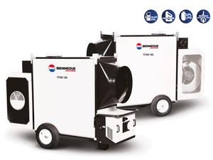 Biemmedue Arcotherm Titan 235T indirect combustion heavy duty mobile space heaters with centrifugal fan