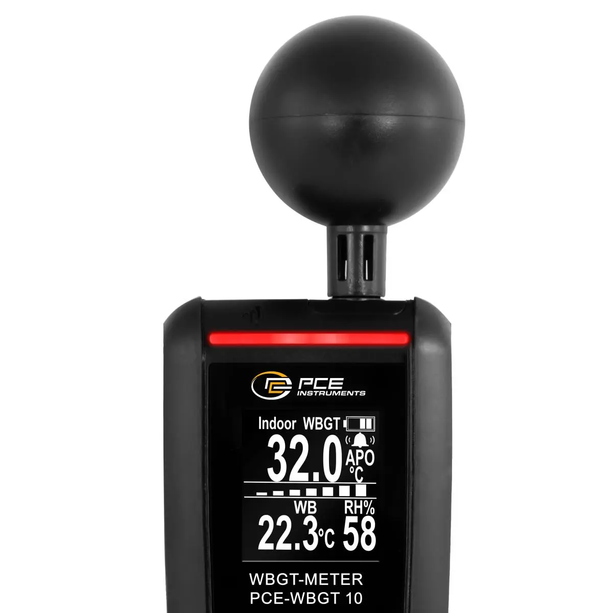 PCE Instruments PCE-WBGT 10 temperatuuri ja niiskuse andmeloger