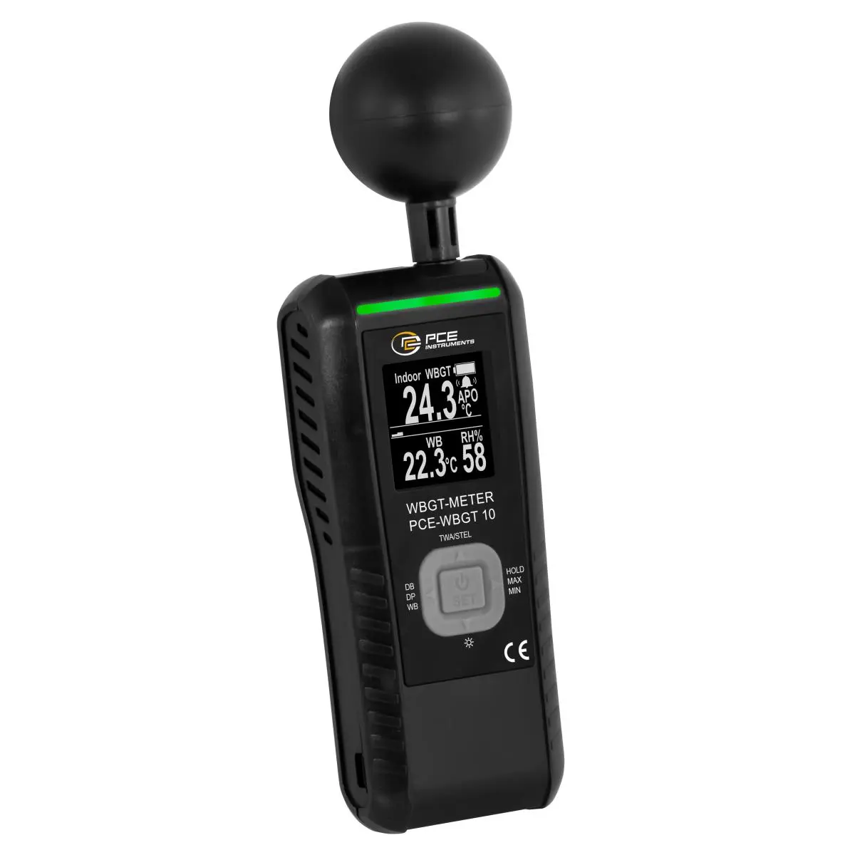 PCE Instruments PCE-WBGT 10 temperatuuri ja niiskuse andmeloger