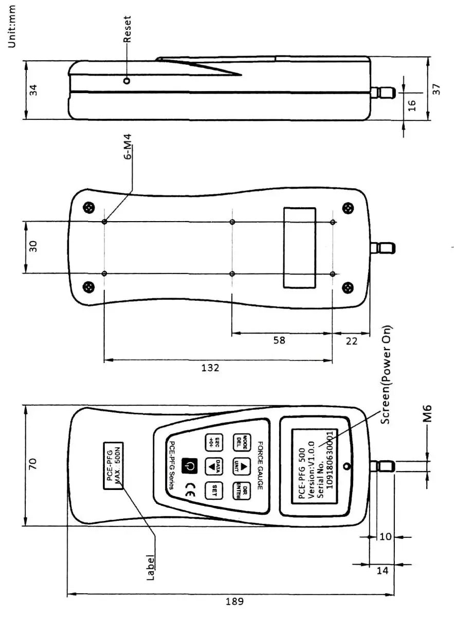 PCE Instruments PCE-PFG 20 force gauge - Image 7