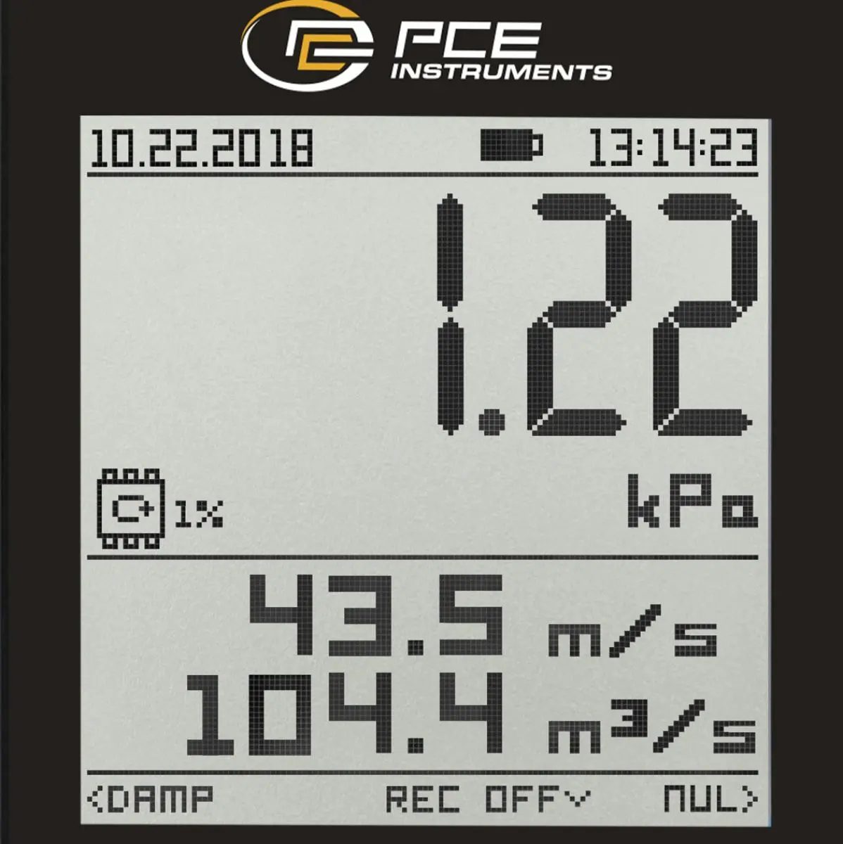 PCE Instruments PCE-PDA 10L tuulekiiruse mõõtur - Pilt 4