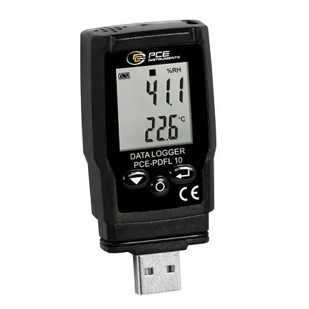 PCE Instruments PCE-PDFL 10 temperatuuri- ja niiskusandmeloger